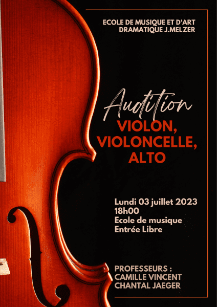 Audizione dei corsi di violoncello, viola e violino