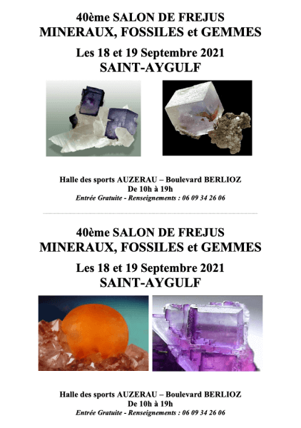 40a mostra di Fréjus "minerali, fossili e gemme"